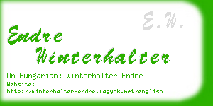 endre winterhalter business card